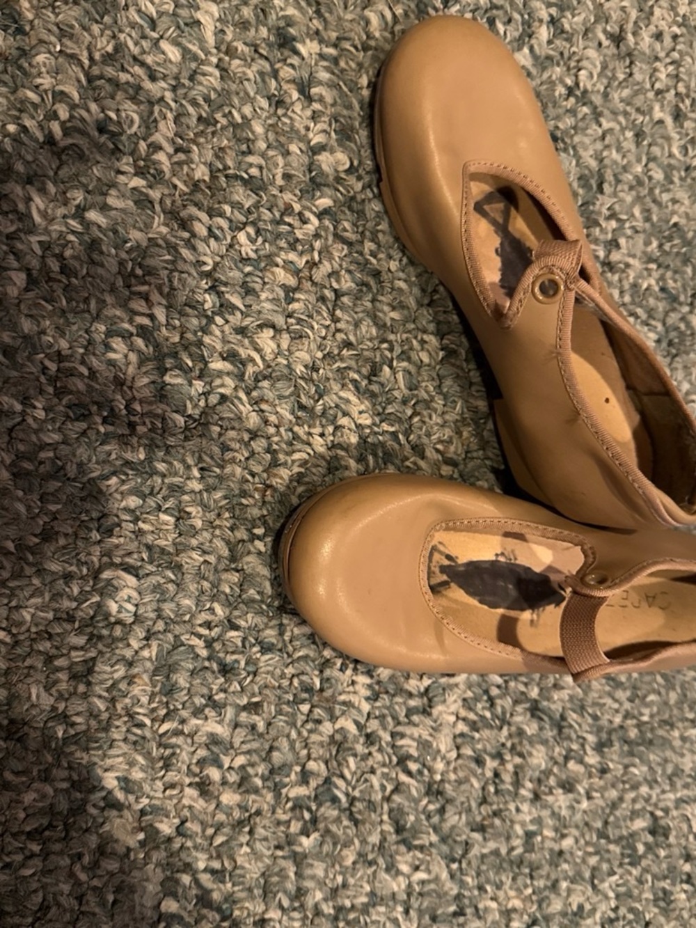 Girls tan Tap shoes size 12